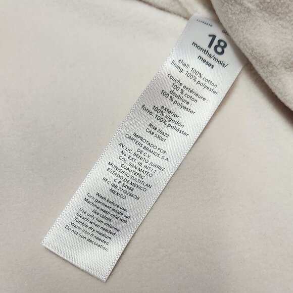 Carter's Red Cable Knit Sweater Baby Cape - Size 18M - Picture 4 of 4